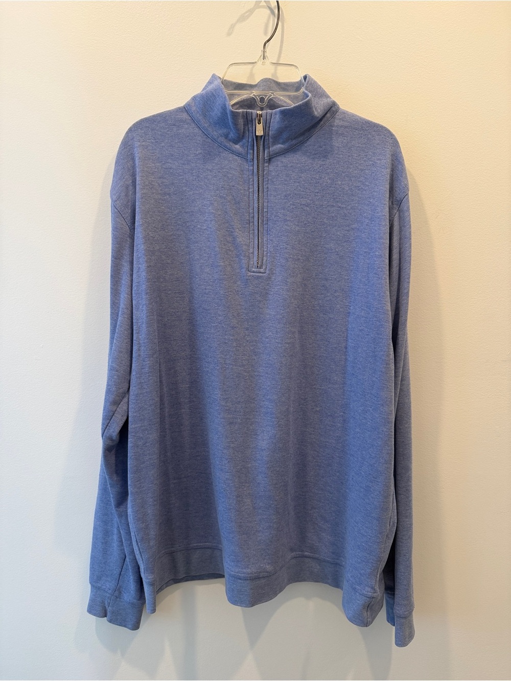 Peter Millar Men's Light Blue Quarter-Zip Sweater